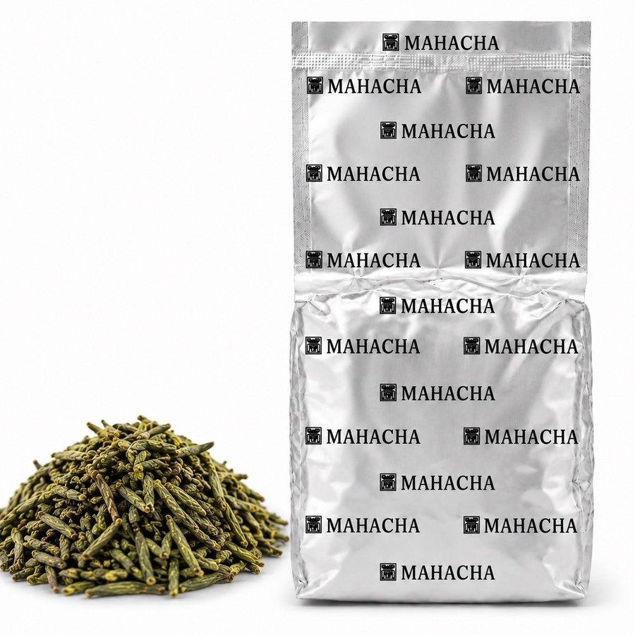 Jin Xuan — loose leaf blend beside its sealed refill pouch